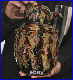 10.4 China Jizhou kiln porcelain weird bird container zun Tanks Crock tank pot