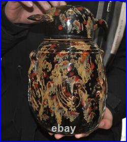 10.4 China Jizhou kiln porcelain weird bird container zun Tanks Crock tank pot