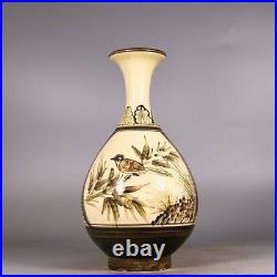 10.4 china antique song dynasty cizhou kiln porcelain bird Okho spring bottle
