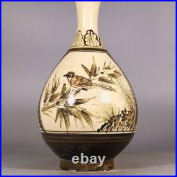 10.4 china antique song dynasty cizhou kiln porcelain bird Okho spring bottle