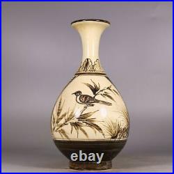 10.4 china antique song dynasty cizhou kiln porcelain bird Okho spring bottle