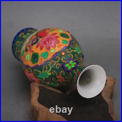 10 China Ming Colour Enamels Porcelain Animal Mandarin Duck Bird Flower Vase