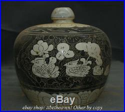 10 Old China Cizhou kiln Porcelain Dynasty Mandarin Muck Bird Pot Crock Vase
