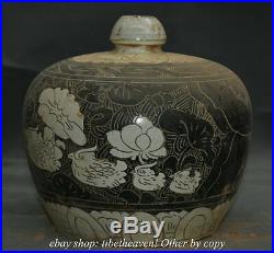 10 Old China Cizhou kiln Porcelain Dynasty Mandarin Muck Bird Pot Crock Vase