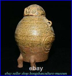 10 Old Chinese Kiln Porcelain Bird Lid Water Vessel Jar Pot Statue Sculpture