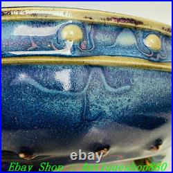 10 Old Chinese Song Dynasty Jun Kiln Porcelain Palace Pen wash Tray Dish Plate