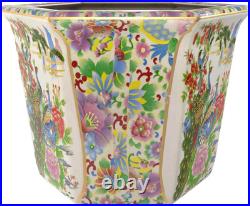 10 Satsuma Birds & Flowers Porcelain Flower Pot