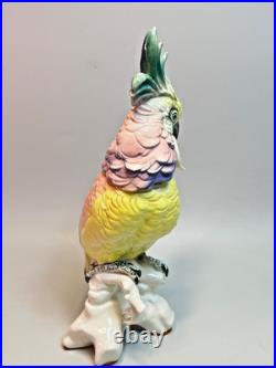 11.5 Large Art Deco Karl Ens Cockatoo Parrot Bird Porcelain Figurine #7170