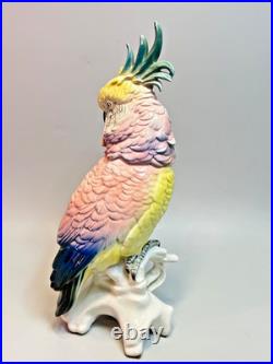 11.5 Large Art Deco Karl Ens Cockatoo Parrot Bird Porcelain Figurine #7170