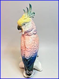 11.5 Large Art Deco Karl Ens Cockatoo Parrot Bird Porcelain Figurine #7170
