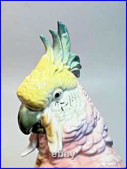11.5 Large Art Deco Karl Ens Cockatoo Parrot Bird Porcelain Figurine #7170