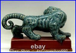 11 Old China Song Dynasty Jun Kiln Porcelain 12 Zodiac Tiger Animal Statue