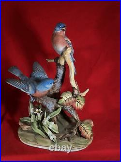 11 Vintage Scarce Porcelain Statue Andrea Sadek Blue Birds Home Decor CHIPPED