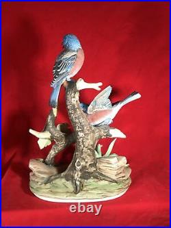 11 Vintage Scarce Porcelain Statue Andrea Sadek Blue Birds Home Decor CHIPPED