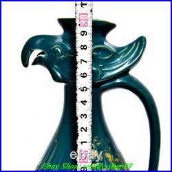 12 Old China Dynasty Ding Kiln Porcelain Phoenix Bird Head Wine Bottle Vase