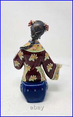 12 VTG Chinese Porcelain Figurines, Qing Dynasty Ladies In Various Themes