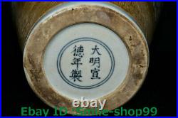 12 Xuande Marked Old China Blue White Porcelain Dynasty Dragon Bottle Vase Pair