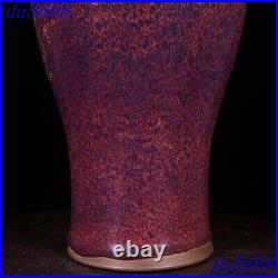 13China Song Dynasty Official jun kiln porcelain bird text vase bottle zun pot
