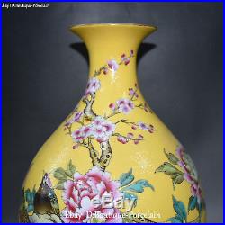 13 Color Porcelain Parrot Bird Plum Peony Flower Tree Vase Bottle Flask Pot