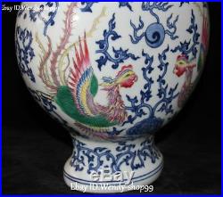 13 Unique Color Porcelain Dragon Phoenix Phenix Fenghuang Bird Vase Bottle Jar
