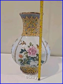 14 Qianlong Marked Chinese Color Enamel Porcelain Flower Bird Vase
