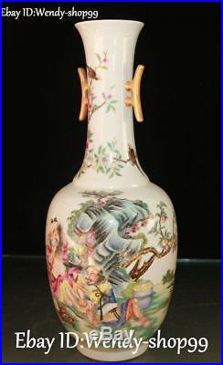 14 Top Enamel Color Porcelain Damo Arhat Bird Flower Vase Bottle Pot Jardiniere