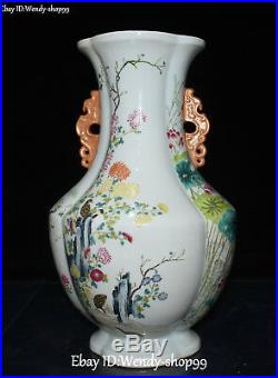 14 Unique Enamel Color Porcelain Magpie Bird Tree Flower Vase Bottle Flask Pot