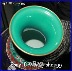 15 China Color Porcelain Gilt Magpie Bird Plum Tree Flower Vase Bottle Pot