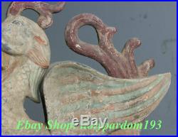 15 Collect Chinese Tang Sancai Pottery Porcelain Phoenix Bird Statue Sculpture