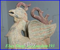 15 Collect Chinese Tang Sancai Pottery Porcelain Phoenix Bird Statue Sculpture