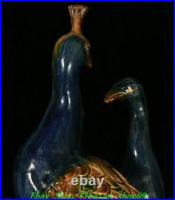 18 China Dynasty Tang Sancai Porcelain Peacock Bird Birds Animal Statue