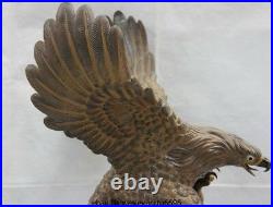 18 Chinese pottery WuCai Porcelain Lucky Ferocious Raptor Hawk Eagle Bird Statue