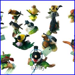 18 Porcelain Bird Figurines Miniature RC Royal Cornwall Mini Vintage 1982