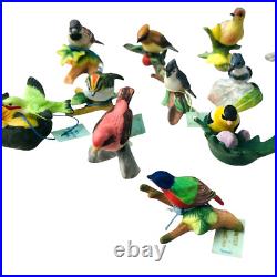 18 Porcelain Bird Figurines Miniature RC Royal Cornwall Mini Vintage 1982