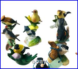 18 Porcelain Bird Figurines Miniature RC Royal Cornwall Mini Vintage 1982