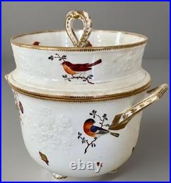 18th C French Paris Porcelain Bottle Cooler Ice Bucket Birds Insects Sotheby's