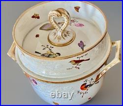 18th C French Paris Porcelain Bottle Cooler Ice Bucket Birds Insects Sotheby's