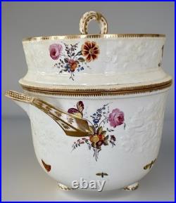 18th C French Paris Porcelain Bottle Cooler Ice Bucket Birds Insects Sotheby's