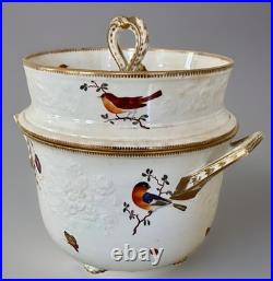 18th C French Paris Porcelain Bottle Cooler Ice Bucket Birds Insects Sotheby's