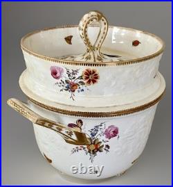 18th C French Paris Porcelain Bottle Cooler Ice Bucket Birds Insects Sotheby's