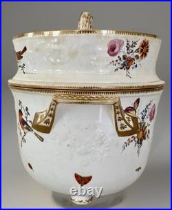 18th C French Paris Porcelain Bottle Cooler Ice Bucket Birds Insects Sotheby's