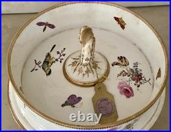 18th C French Paris Porcelain Bottle Cooler Ice Bucket Birds Insects Sotheby's