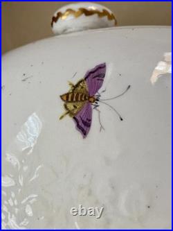 18th C French Paris Porcelain Bottle Cooler Ice Bucket Birds Insects Sotheby's