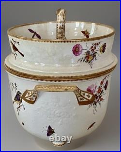 18th C French Paris Porcelain Bottle Cooler Ice Bucket Birds Insects Sotheby's