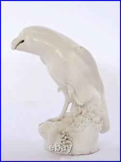 1900's Chinese Blanc De Chine Dehua Porcelain Eagle Bird and Sun