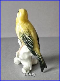 1920's Rare Karl Ens Germany Antique Porcelain Statue Figurine Bird Canary
