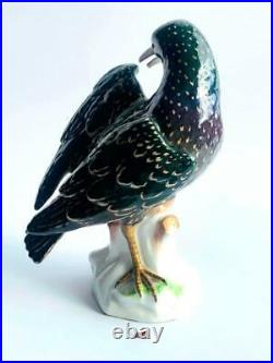 1924 Meissen Antique Porcelain Statue Figurine Bird Starling Germany Stamped