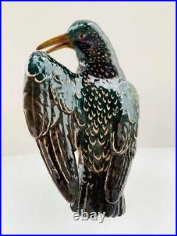 1924 Meissen Antique Statue Figure Porcelain Bird Starling Germany Stamp