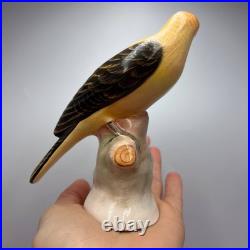 1950 Vintage Collectible Bird Oriole Porcelain Statue Figure Marked Germany 13cm