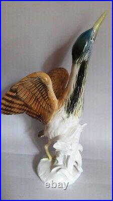 1950's Vintage Karl Ens Germany Porcelain Figurine Statue Bird Bugay Marked